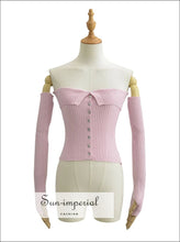 Tube Buttoned Cardigan with Removable Sleeves - Sun Imperial (photo 7)