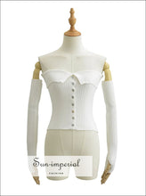 Tube Buttoned Cardigan with Removable Sleeves - Sun Imperial (photo 8)