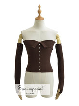Tube Buttoned Cardigan with Removable Sleeves - Sun Imperial (photo 9)