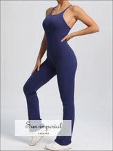 V-back Yoga Bodysuit – Women’s One-piece Fitness & Training Suit activewear one piece, fitness jumpsuit women, gym bodysuit nylon spandex