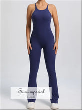 V-back Yoga Bodysuit – Women’s One-piece Fitness & Training Suit activewear one piece, fitness jumpsuit women, gym bodysuit nylon spandex