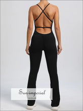 V-back Yoga Bodysuit – Women’s One-piece Fitness & Training Suit activewear one piece, fitness jumpsuit women, gym bodysuit nylon spandex