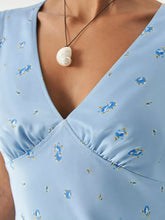 V-Neck Cap Sleeve Maxi Dress - Sun Imperial (photo 3)