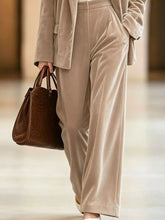 Velvet Blazer and Wide-Leg Pants Two-Piece Set - product photo 5