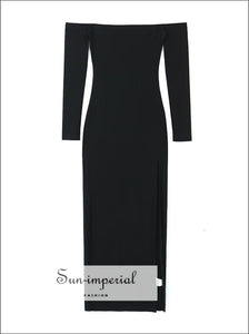 black long sleeve midi dress with side split Maxi Dress Black Long Sleeve Wrap Dress Midi Dress Black Long Sleeve Maxi Dress With Side