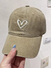 Washed Heart Embroidered Baseball Cap - Sun Imperial (photo 10)