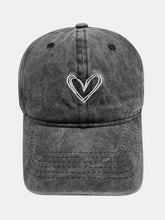 Washed Heart Embroidered Baseball Cap - Sun Imperial (photo 1)