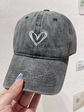 Washed Heart Embroidered Baseball Cap - Sun Imperial (photo 2)