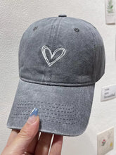 Washed Heart Embroidered Baseball Cap - Sun Imperial (photo 7)