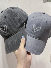 Washed Heart Embroidered Baseball Cap - Sun Imperial (photo 8)