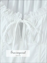 White A-line Lace Front Dress Short Sleeve A-Line front Sun-Imperial United States