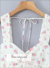 White Floral A-line Halter Mini Dress A-Line Sun-Imperial United States