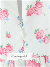 White Floral A-line Halter Mini Dress A-Line Sun-Imperial United States