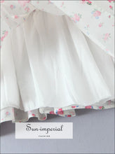 White Floral A-line Halter Mini Dress A-Line Sun-Imperial United States