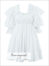 Women’s Puffed Faerie Mini Dress With Ruffle And Lace Detail faerie Sun-Imperial United States