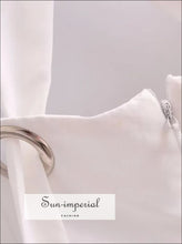 White Square Collar Backless Mini Dress Sun-Imperial United States