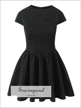 Wine Red Snowflake Velvet Mini Dress with Open Back low waist dress, open back party mini short sleeve snowflake velvet dress Sun-Imperial