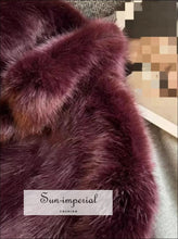 Women’s Deep Purple Shaggy Faux Fur Coat Sun-Imperial United States