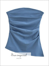 Women’s Solid Tube Top With Side Split And Ruched Detail Sun-Imperial United States