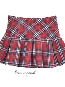 Women Black And White High Waist A-line Plaid Pleated Mini Skirt Checkered Tennis casual style, chick sexy harajuku Preppy Style Clothes,