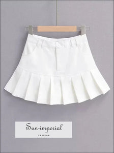 Women’s High Waist Pleated Mini Skirt Sun-Imperial United States