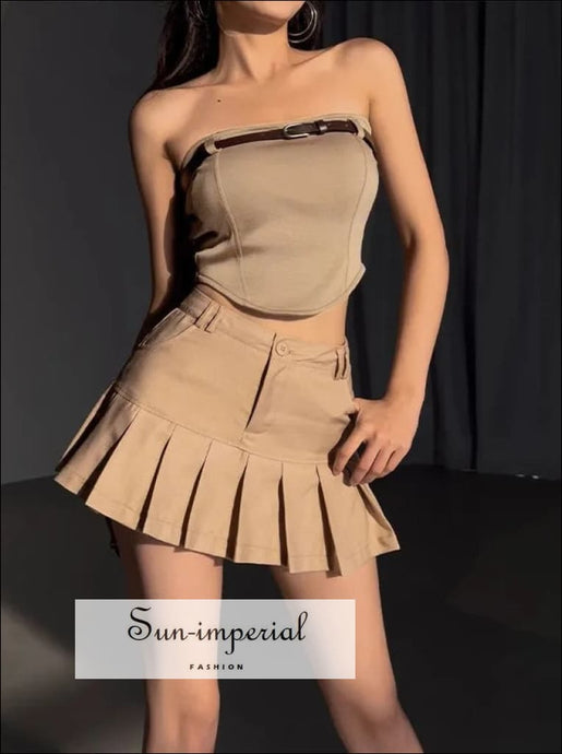 Women’s High Waist Pleated Mini Skirt Sun-Imperial United States
