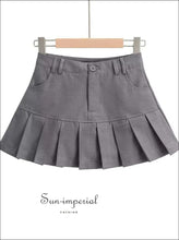 Women’s High Waist Pleated Mini Skirt Sun-Imperial United States