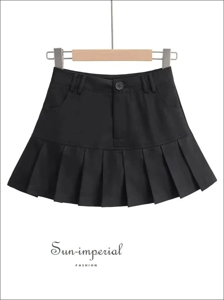 Women’s High Waist Pleated Mini Skirt Sun-Imperial United States