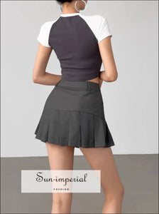 Women’s High Waist Pleated Mini Skirt Sun-Imperial United States