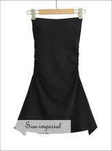 Women’s Solid Tube Mini Dress With Ruched Waist Detail Sun-Imperial United States