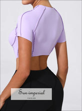 Women’s No-padded Yoga Sports T-shirt – Short Sleeve Fitness Top activewear top women, breathable yoga shirt, fitness t shirt gym clothes