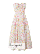 Women’s Pink Floral Tube Midi Dress With Cami Top Set Sun-Imperial United States