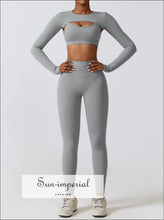 Women’s Sportswear Yoga Set – Fitness Bra Crop Top & Leggings Workout Outfit (2/3pcs) athletic wear women, fitness crop top set, gym