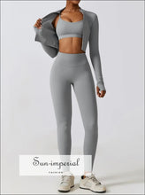 Women’s Sportswear Yoga Set – Fitness Bra Crop Top & Leggings Workout Outfit (2/3pcs) athletic wear women, fitness crop top set, gym