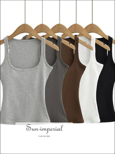 Women’s Square Neck Tank Top Sun - Imperial United States