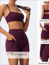 Women’s Two-piece Gym Workout Set – Sports Bra & Shorts Yoga activewear set women, gym wear nylon spandex sportswear, quick dry workout