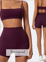 Women’s Two-piece Gym Workout Set – Sports Bra & Shorts Yoga activewear set women, gym wear nylon spandex sportswear, quick dry workout