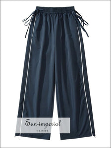 Women’s Side Striped Sweatpants With Drawstring Waistband Detail Sun-Imperial United States