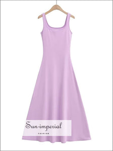 Women’s Sleeveless Square Neck Maxi Dress Sun-Imperial United States
