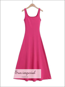 Women’s Sleeveless Square Neck Maxi Dress Sun-Imperial United States