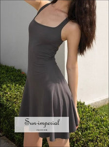 Women’s Skater Mini Dress With Open Back Sun-Imperial United States