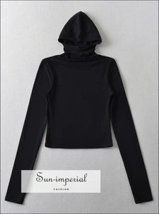 Women’s Long Sleeve Hooded From Fitting Top With Thumbhole Detail Sun-Imperial United States