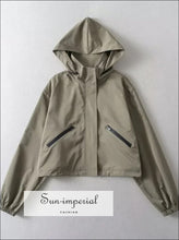 Women’s Waterproof Hooded Jacket With Drawstring Detail Sun-Imperial United States