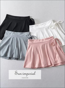 Women’s Sporty Wrap Mini Skirt With Under Shorts And Side Split Detail Sun-Imperial United States