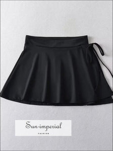 Women’s Sporty Wrap Mini Skirt With Under Shorts And Side Split Detail Sun-Imperial United States