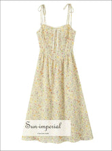Women’s A-line Midi Dress with Center Bow Detail A-Line With Sun-Imperial United States