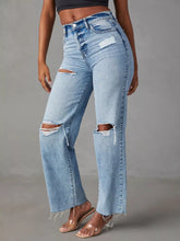Women's Blue Mid-Rise Distressed Jeans - product image 2