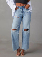 Women's Blue Mid-Rise Distressed Jeans - product image 3