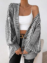 Women's Chunky Cable Knit Button-Front Cardigan - product photo 3