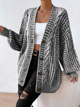 Women's Chunky Cable Knit Button-Front Cardigan - product photo 4